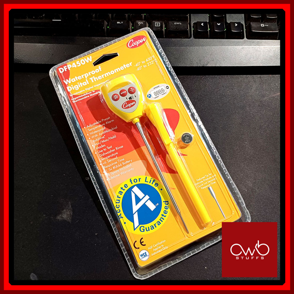 Cooper Atkins DFP450W Digital Pocket Food Thermometer with Temperature