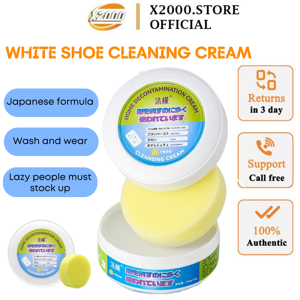 Japanese Quality White Shoe Cleaning Cream Shoes Whitening Stain