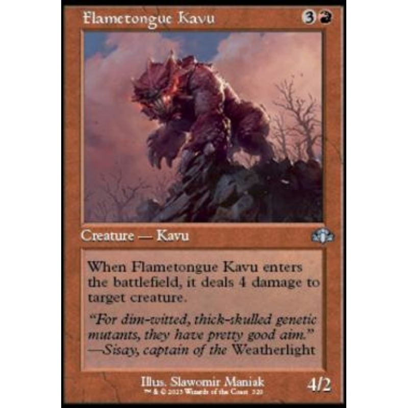 Flametongue Kavu DMR MTG Cards (WotC) Shopee Philippines