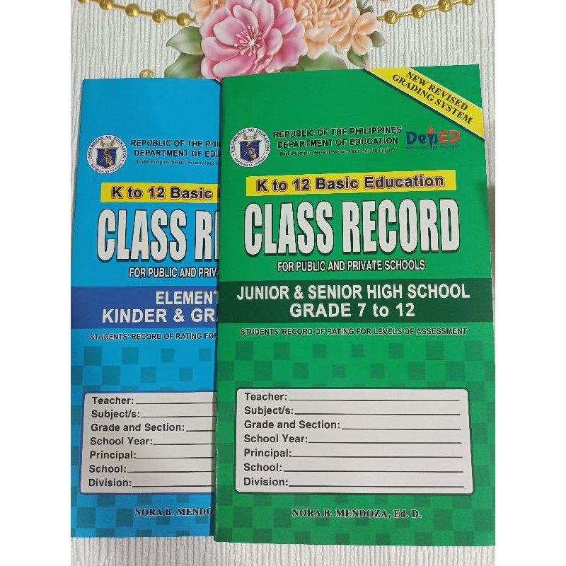 Class Record K to 12 Basic Education Shopee Philippines