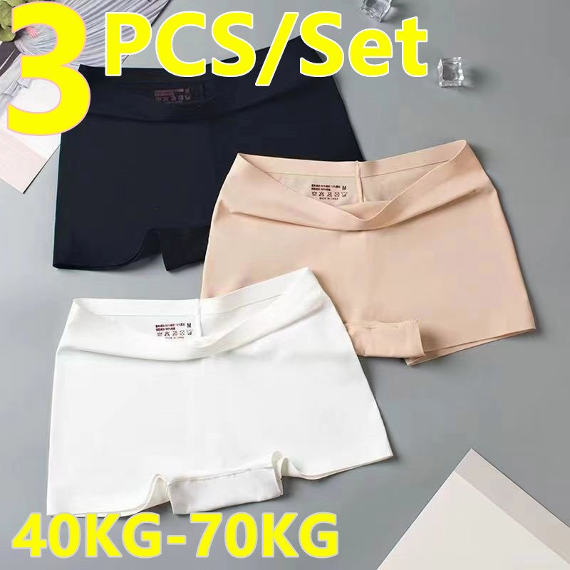 3 PCS/Set Panty Set Seamless Boyleg Panty For Woman Plus Size Panty