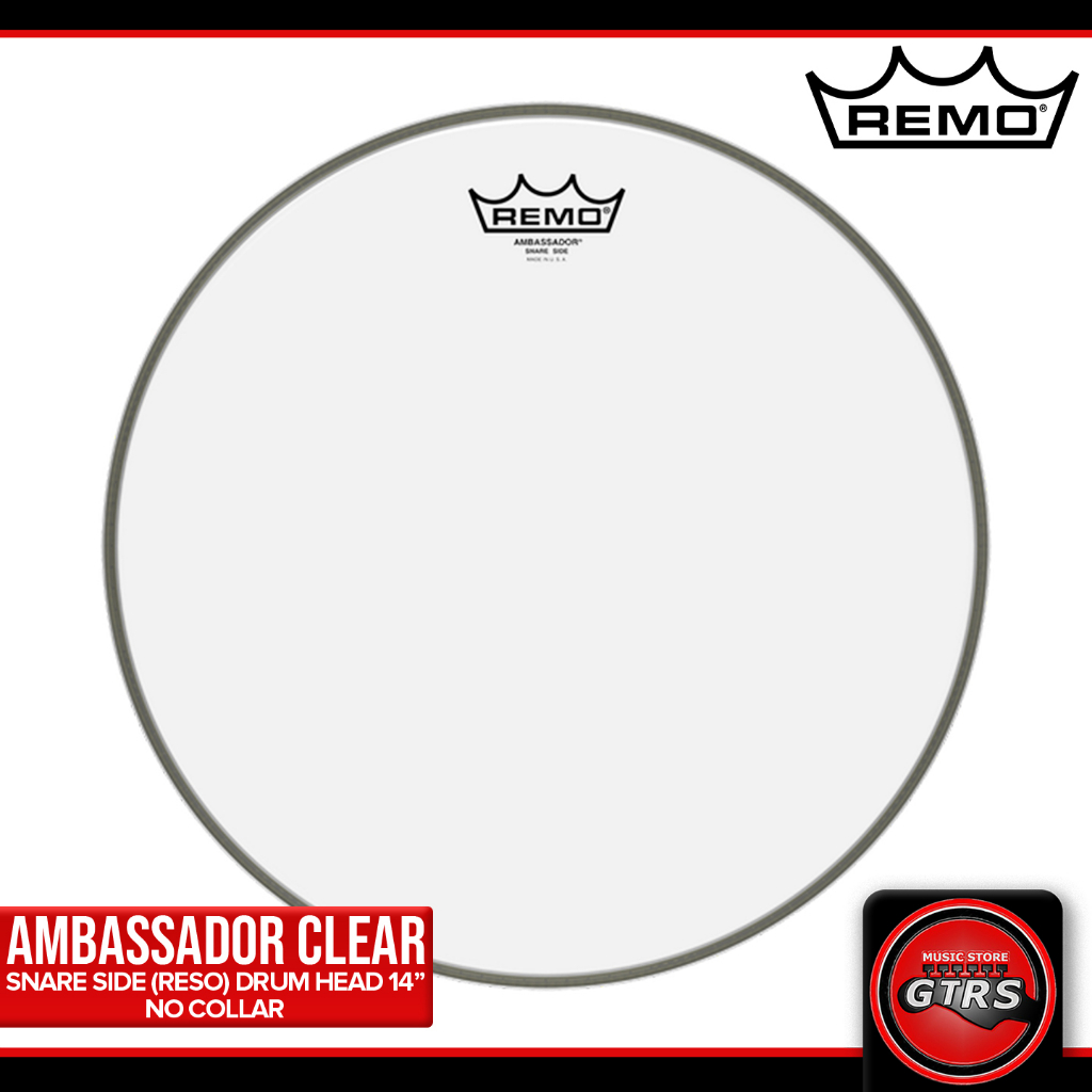 Remo Ambassador Clear Snare Side Snare Drum Head Resonant for Bottom