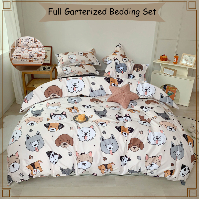 Alshone Full Garterized 4in1 Bedding Set Fitted Sheet Pillowcase