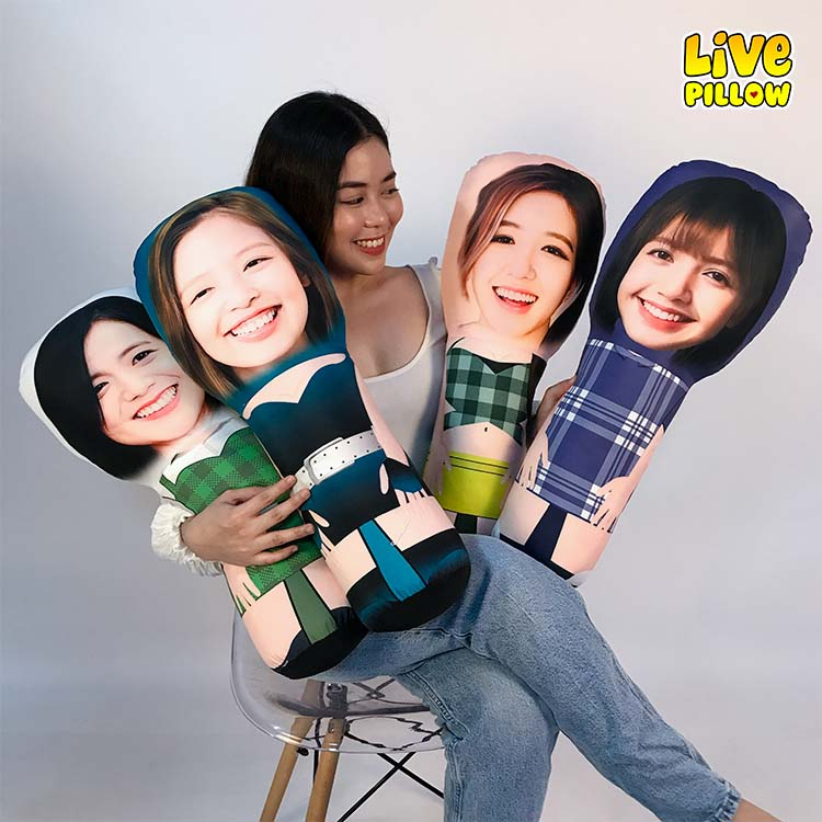 LIVEPILLOW Blackpink merchandise Rose Lisa Jennie Jisoo Bolster Pillow