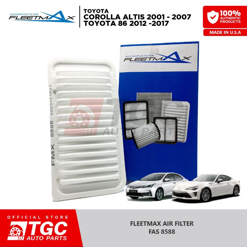 Fleetmax Air Filter/Air Cleaner TOYOTA COROLLA ALTIS 2001 - 2007 ...