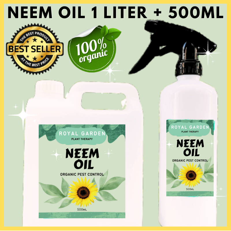 ROYAL GARDEN Neem Oil Spray Plants Insecticide Pesticide Refill 1 Liter