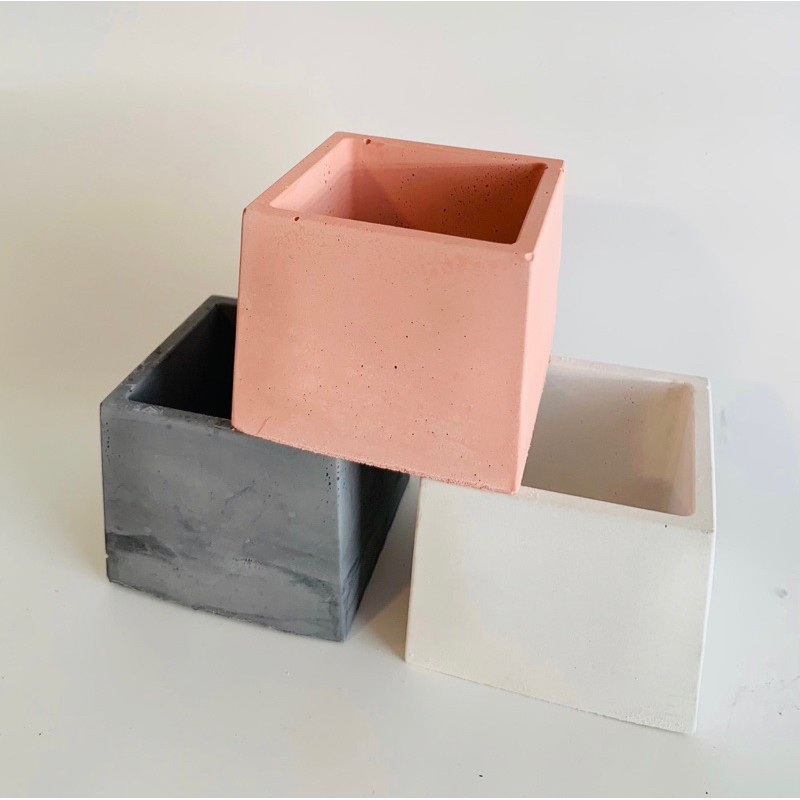 Medium square pots for small plants and candle making | Shopee Philippines