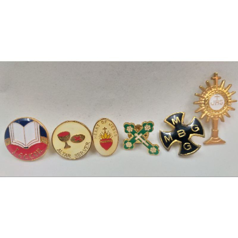 Sacramental Pins/ Badges (Lector/Altar Server/ Cross/MBG/Eucharistic ...