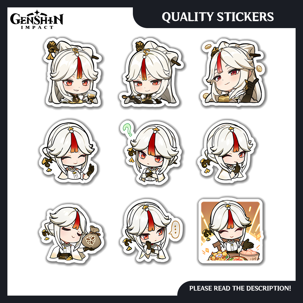 Ningguang & Pizza Hut Collab - Genshin Impact Emoji Stickers | Shopee ...