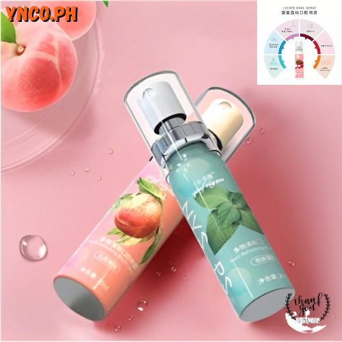23ml Peach Mint Breath Freshener Oral Mouth Spray Portable Kissing