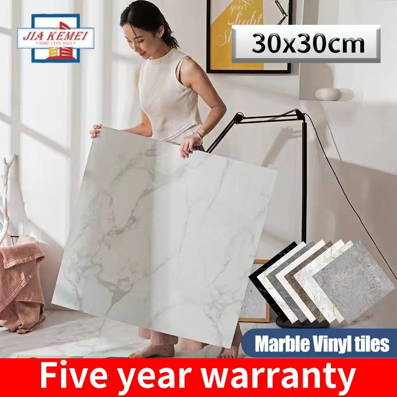 Marble Vinyl tiles Floor Stickers Self Adhesive waterproof tiles for