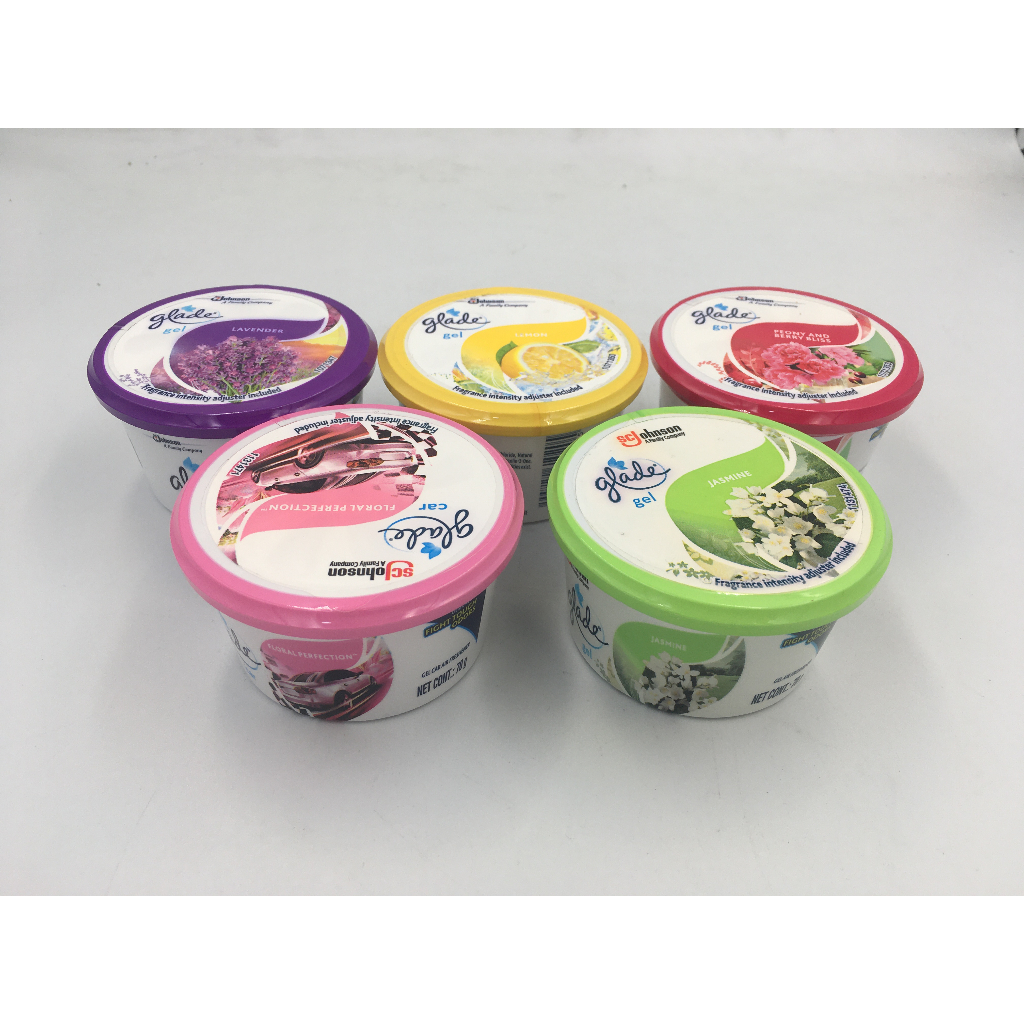 Glade Mini Gel Air Freshener 70g Lavender / Lemon / Peony / Floral Perfection / Jasmine Shopee