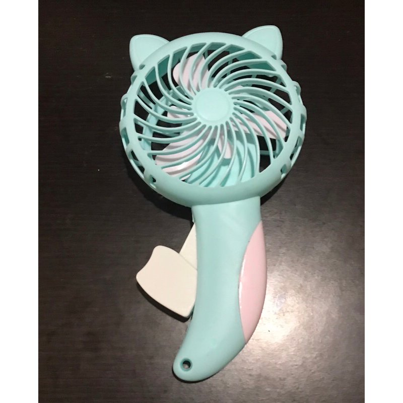 Kitty ear Portable squeeze motorized Hand Fan ( dual blade )perfect for