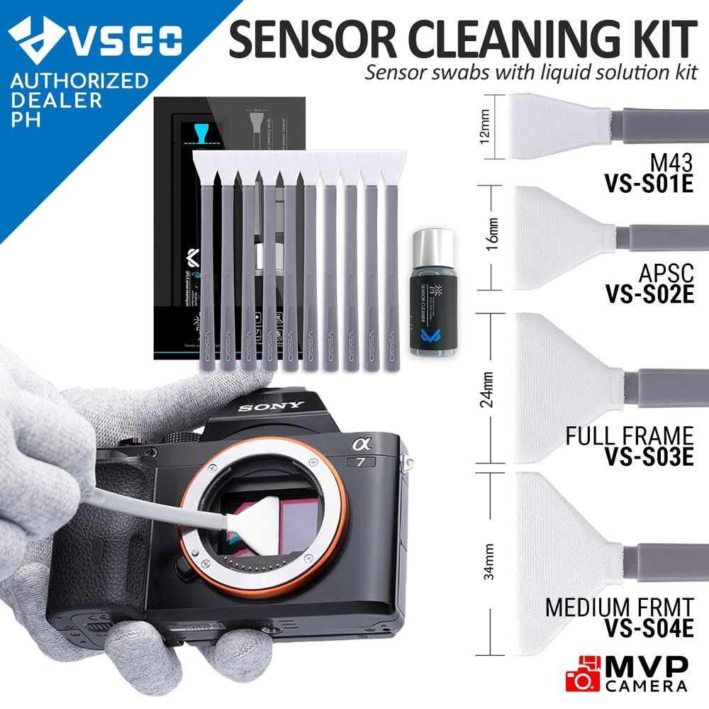 VSGO Sensor Cleaning Rod Swab with Solution M43 APSC Full Frame Medium