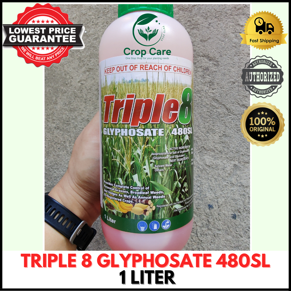 TRIPLE 8 GLYPHOSATE 480 SL (NONSELECTIVE GLYPHOSATE HERBICIDE) TAG