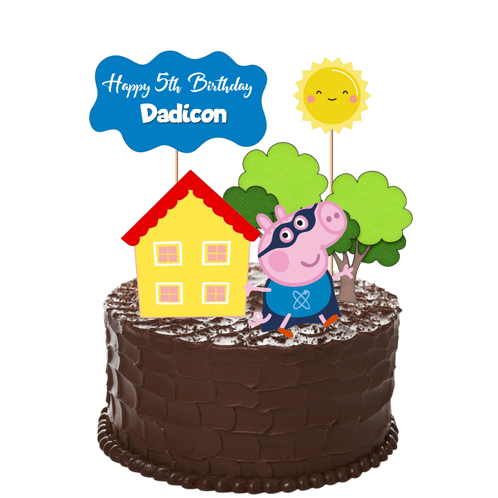 Peppa george customized cake topper | Shopee Philippines