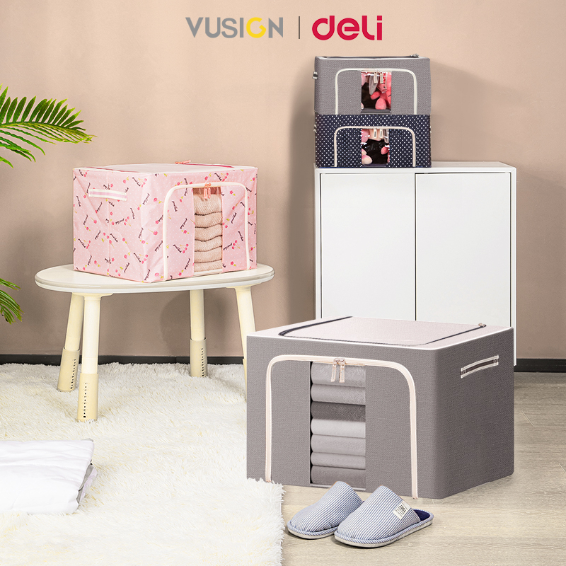 Vusign by Deli Fabric Large Storage Box Organizer Storage Box For