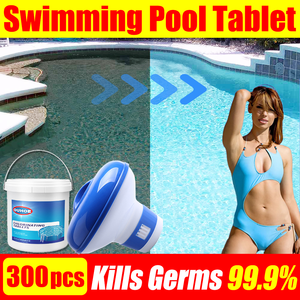 300PCS Chlorine Tablet Swimming Pool Cleaning cleaning water tanks