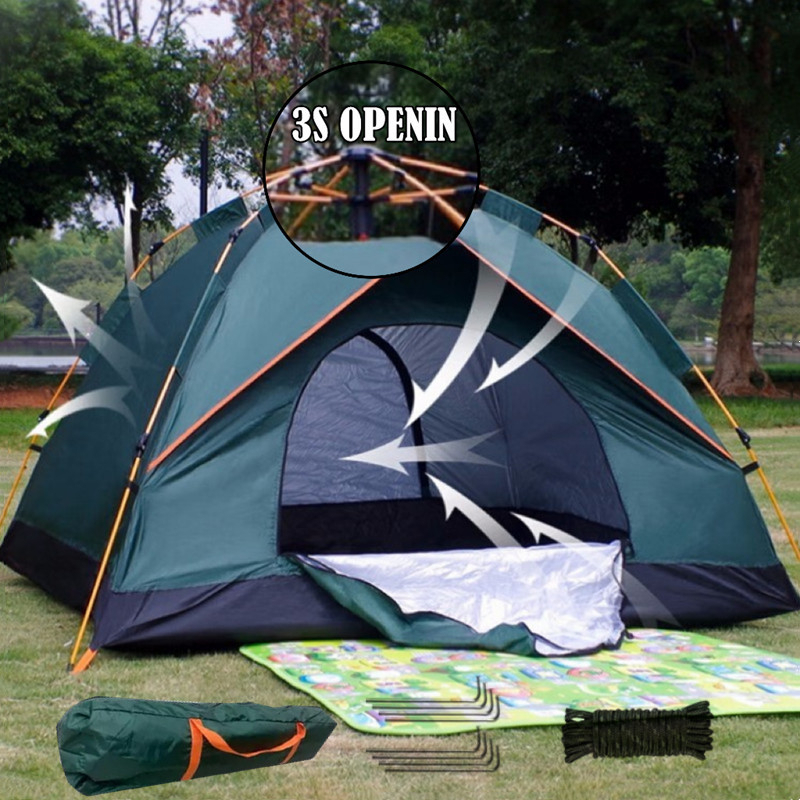 専用！ Outdoor Automatic Family Double Tent, Easy To Open In 3