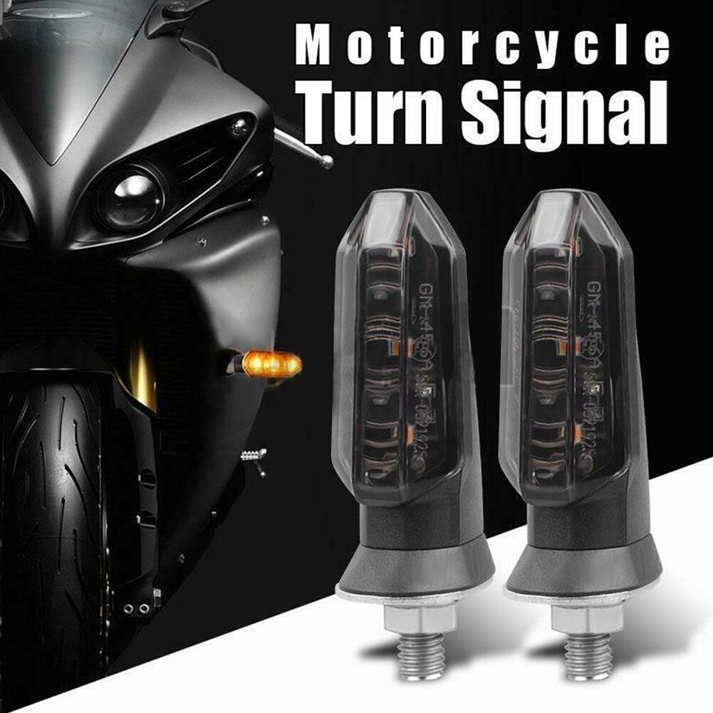 SEAMETAL 2Pcs 12V Motorcycle Turn Signal Light Universal LED Light
