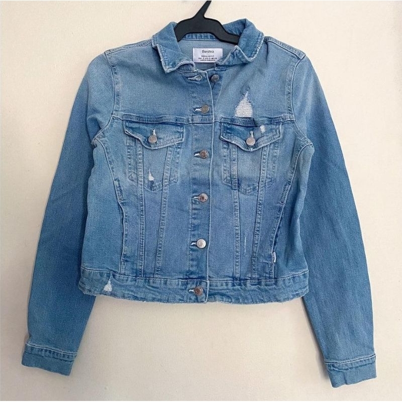 Bershka Denim Jacket | Shopee Philippines