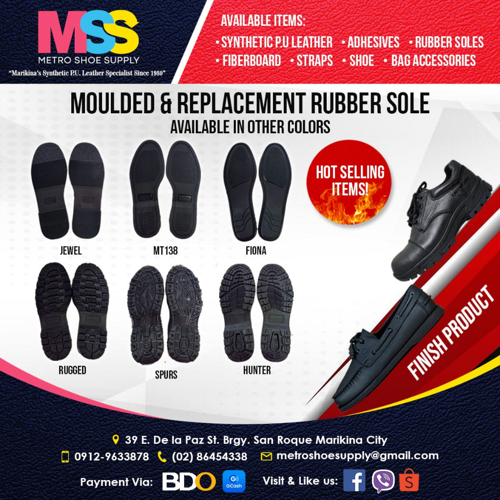 MT138 Moulded Rubber Sole Replacement/Topsider Rubber Sole/Boat Shoe