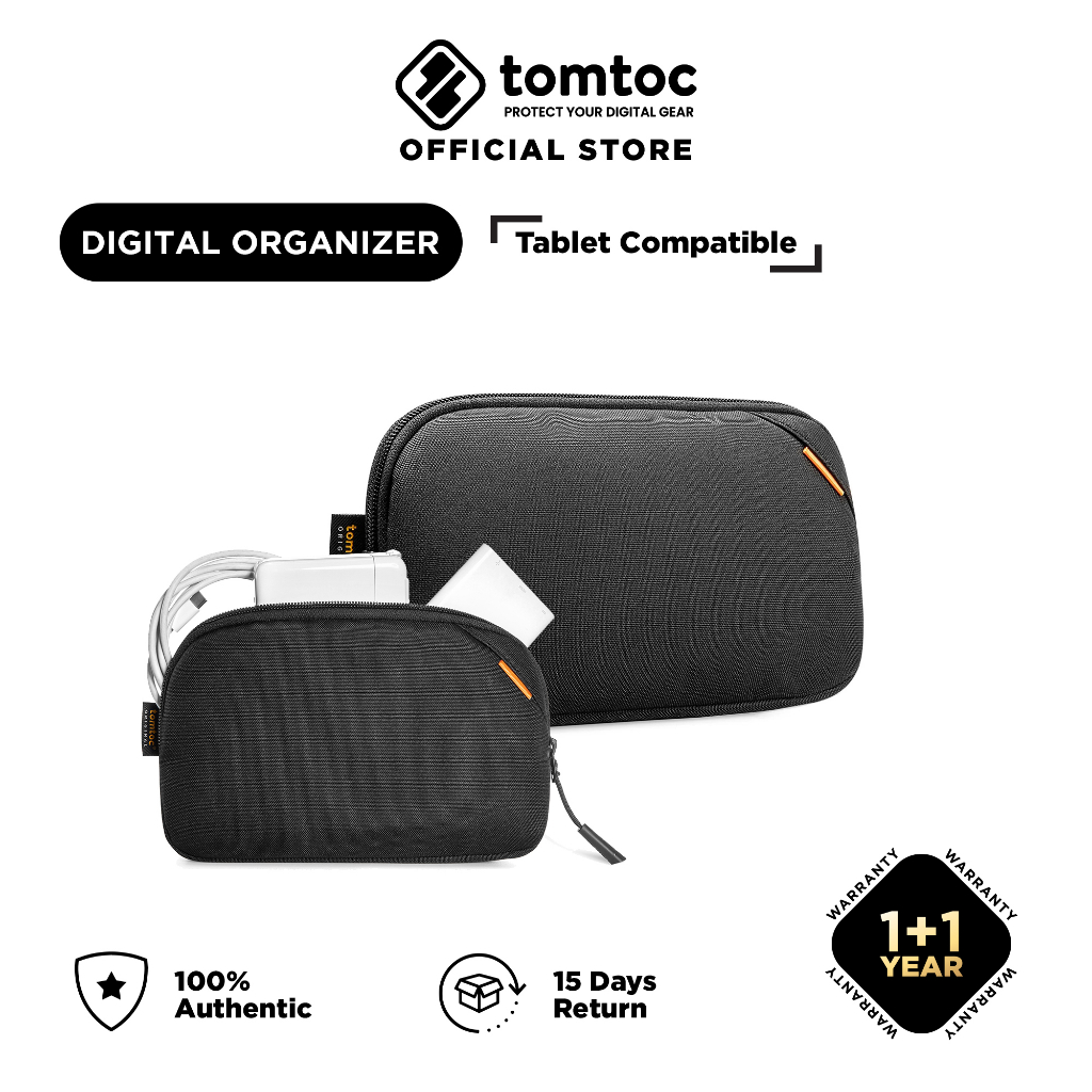 tomtoc Recycled Portable WaterResistant Storage Bag Electronic