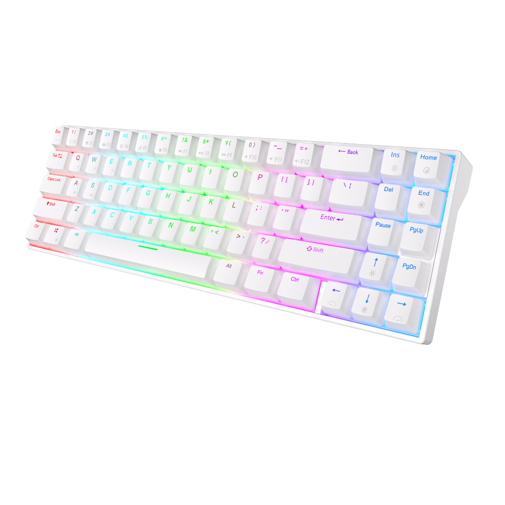 RK Royal Kludge Rk71 Bluetooth 5.0 Usb C Dual Mode 60 Rgb Backlit Mechanical Gaming Keyboard