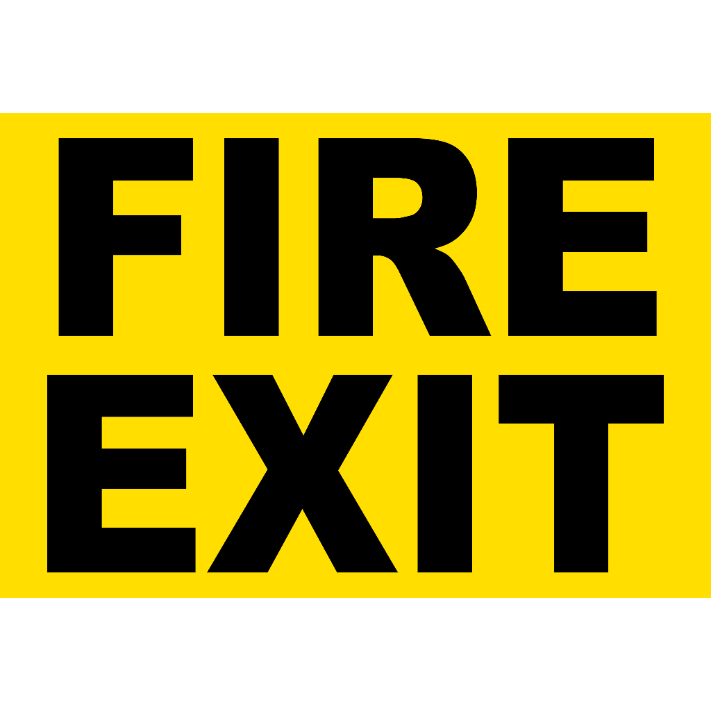 FIRE EXIT 2 COLORS TO CHOOSE SIGN PVC TYPE WATERPROOF AND NON-FADING ...