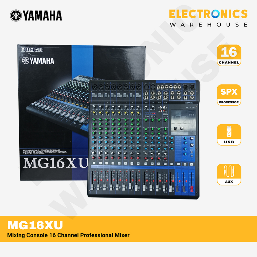 Yamaha MG16XU Mixing Console 16 Channel Professional Mixer with Effect Stage Performance