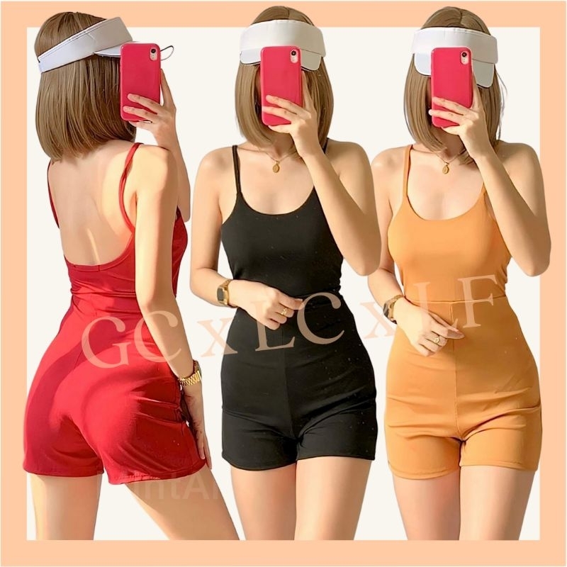 Priscilla - Floral Jumpshort - Sexy Backless Style