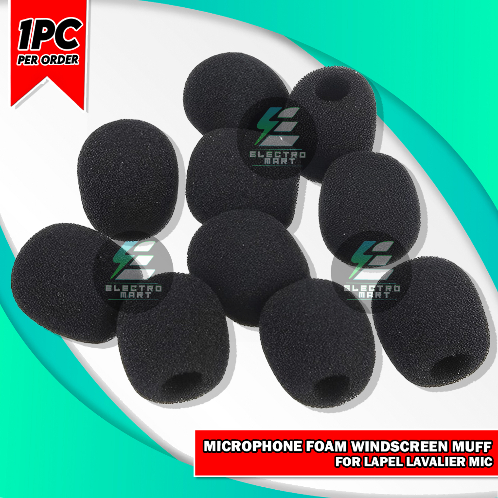 ⚡Mic Foam Microphone Foam Windscreen Muff for Lapel Lavalier Mic⚡ Shopee Philippines
