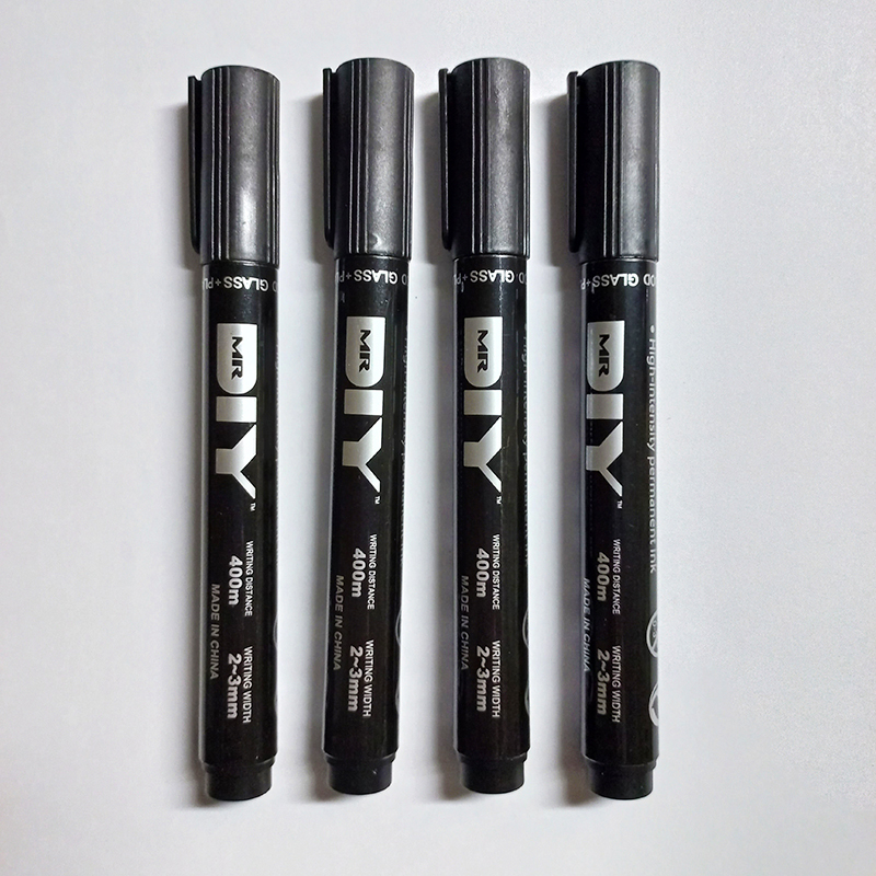 MR. DIY 4pcs. Permanent Black Markers Shopee Philippines