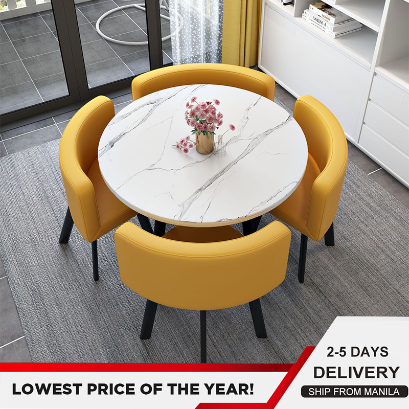 Nordic minimalist dining table set furniture reception business office