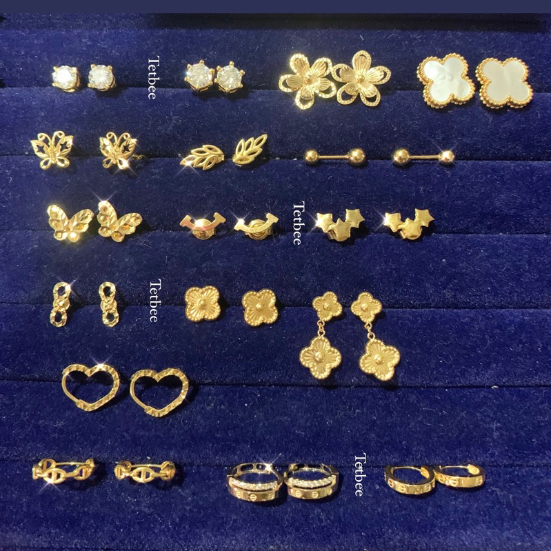 18K Saudi Gold Earrings Shopee Philippines