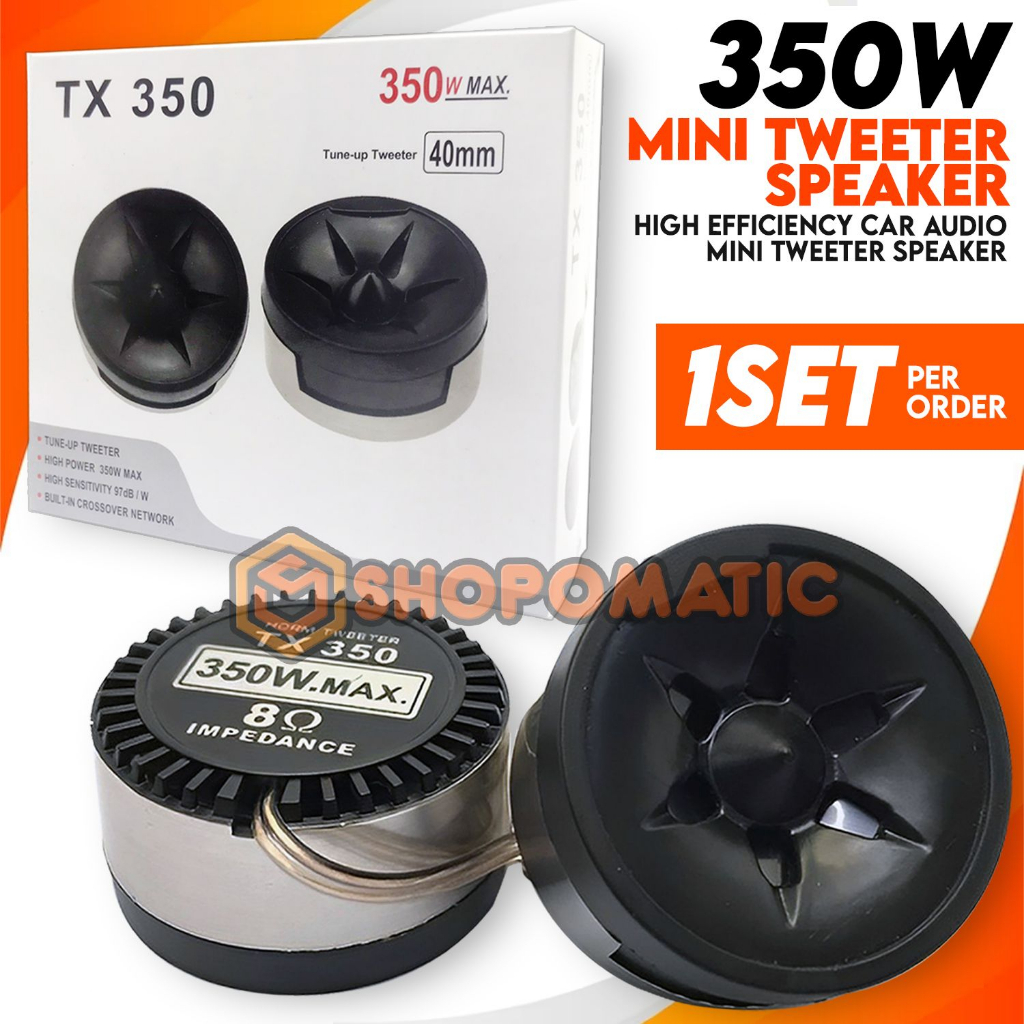 🟧 Universal 350W High Efficiency Car Audio Mini Tweeter Speaker (1 SET ...