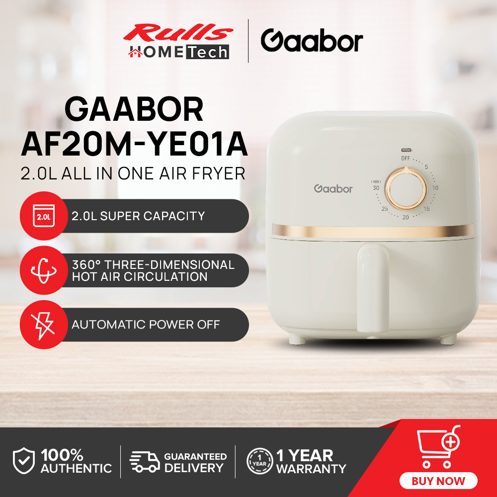 Gaabor AF20MYE01A Air Fryer 2.0L Super Capacity Powerful Warm Wind Force 360° 3