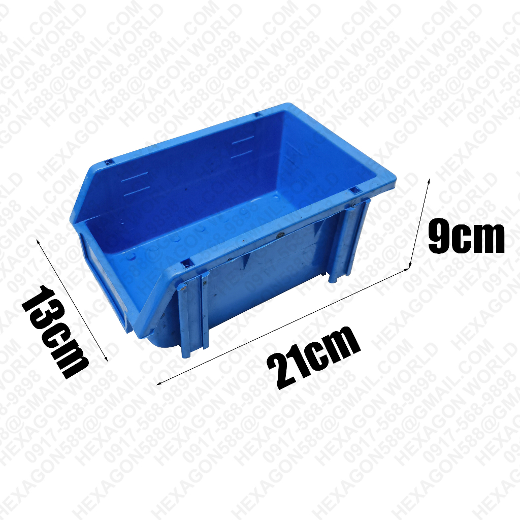 1Pcs Stackable Bin Storage Organizer Plastic Bin Box Heavy Duty Blue ...