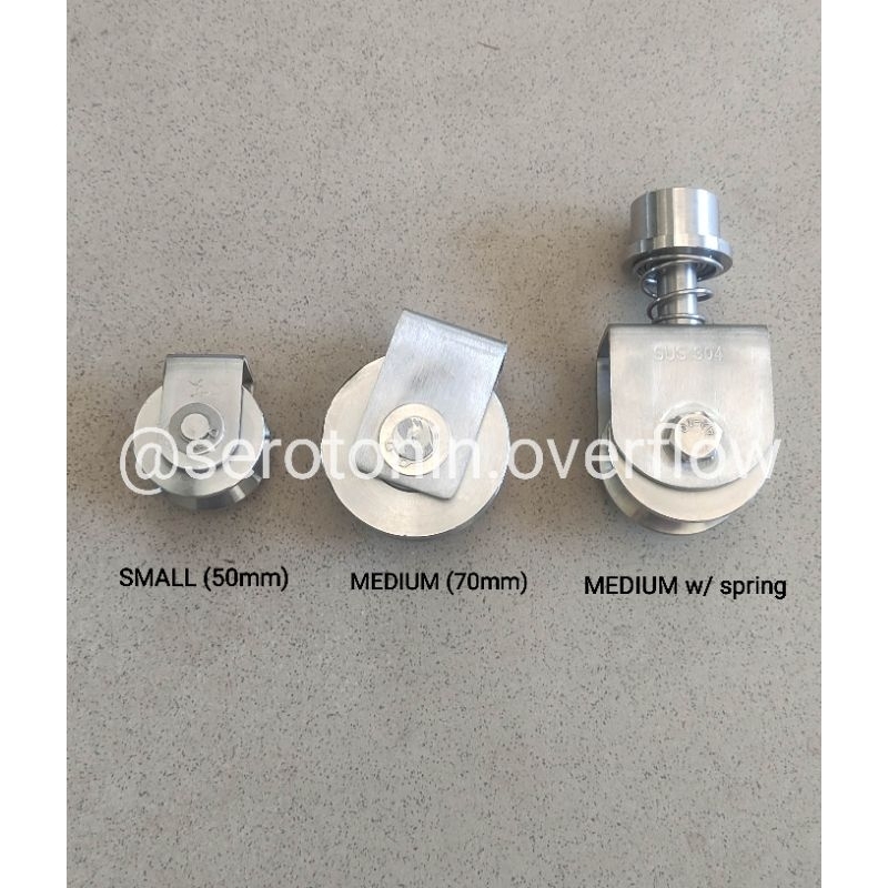 Stainless swivel wheel roller 58mm with spring 360 rotation High grade ...