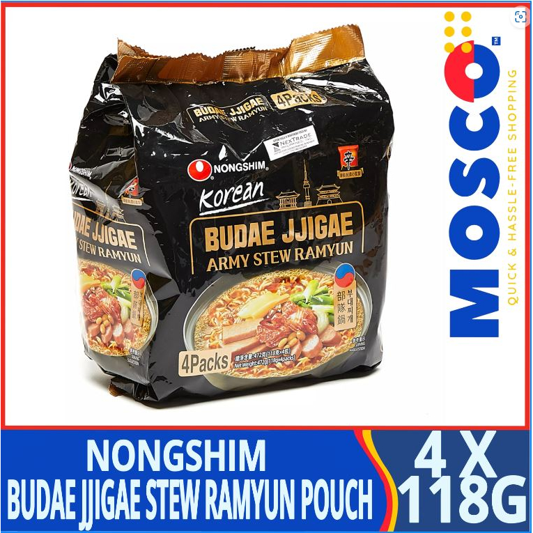 Nongshim Budae Jjigae Stew Ramyun Pouch 4 X 118g Shopee Philippines