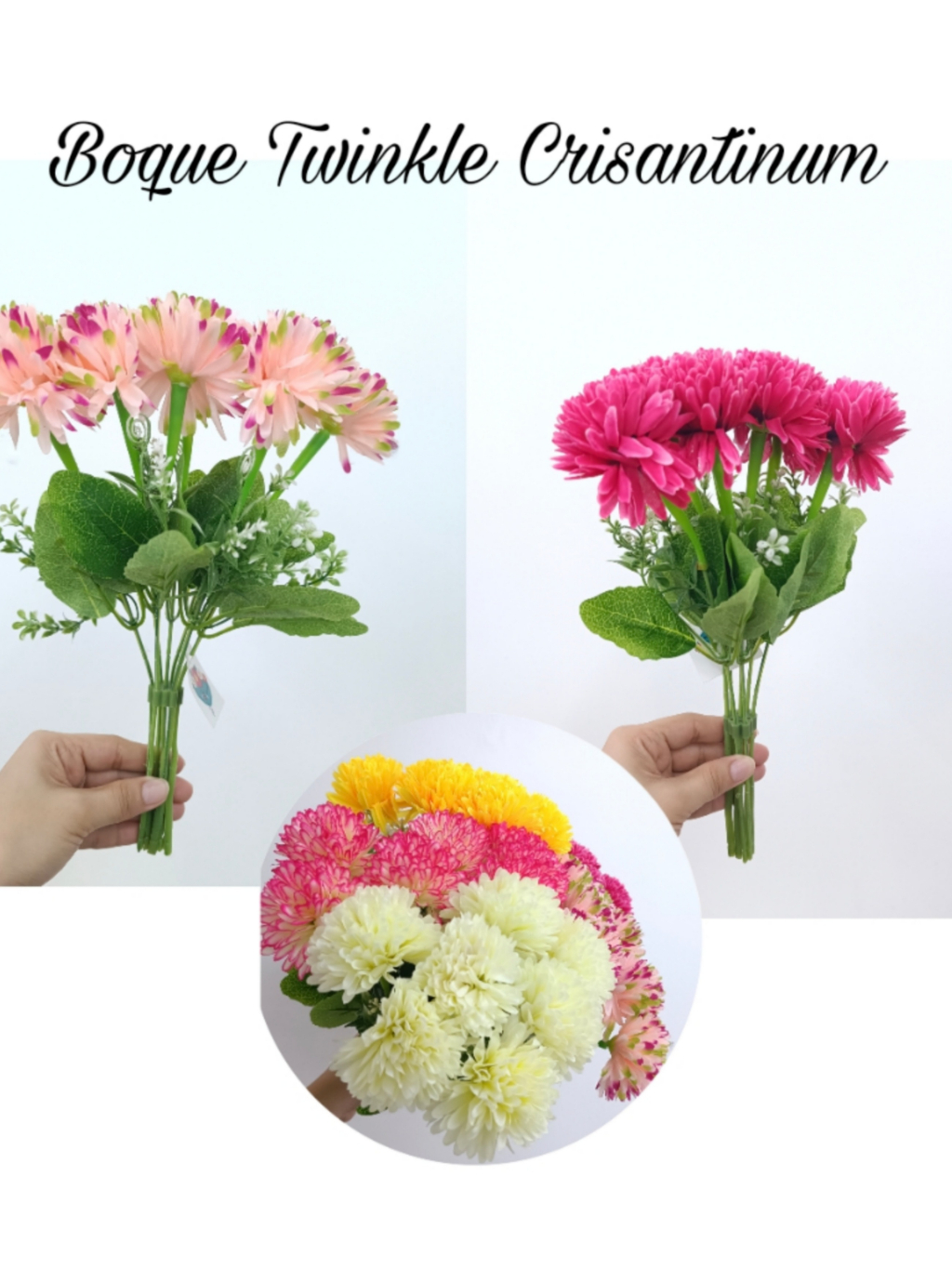 7head Artificial Boque Twinkle Crisantinum Flower For Home Living ...