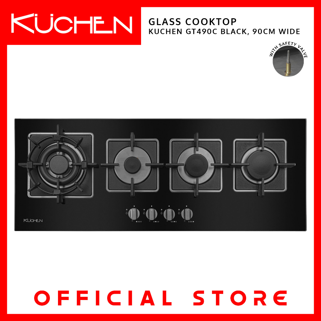 KUCHEN KCH.GT490C.BK Glass Cooktop With Safety Valve Shopee Philippines