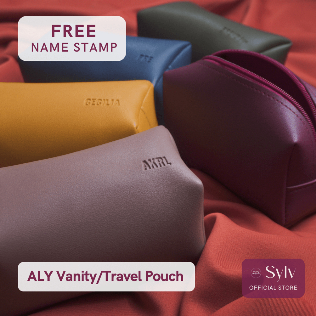 Sylv Personalized ALY Travel Vanity Pouch | PU Leather | Free Name ...
