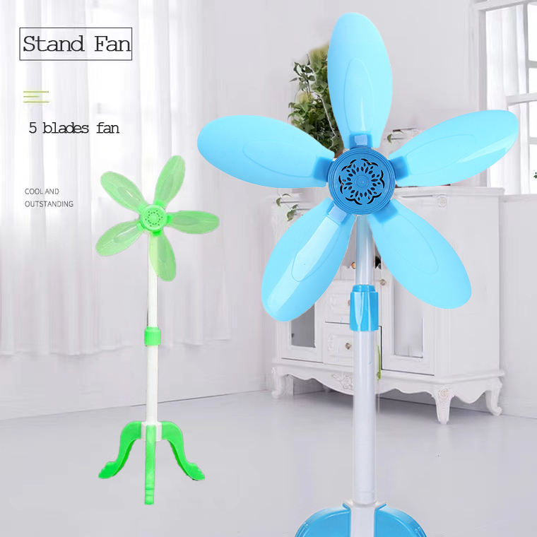 Retractable 5 Blades Standing Fan Low Noise and Strong Wind Electric ...