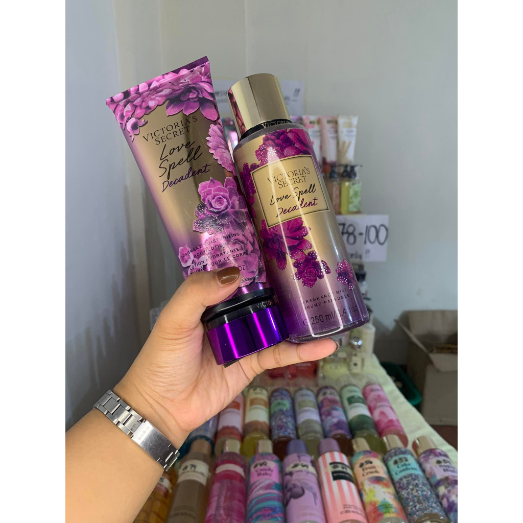 Victoria's secret love spell decadent set mist&lotion for woman 250ml