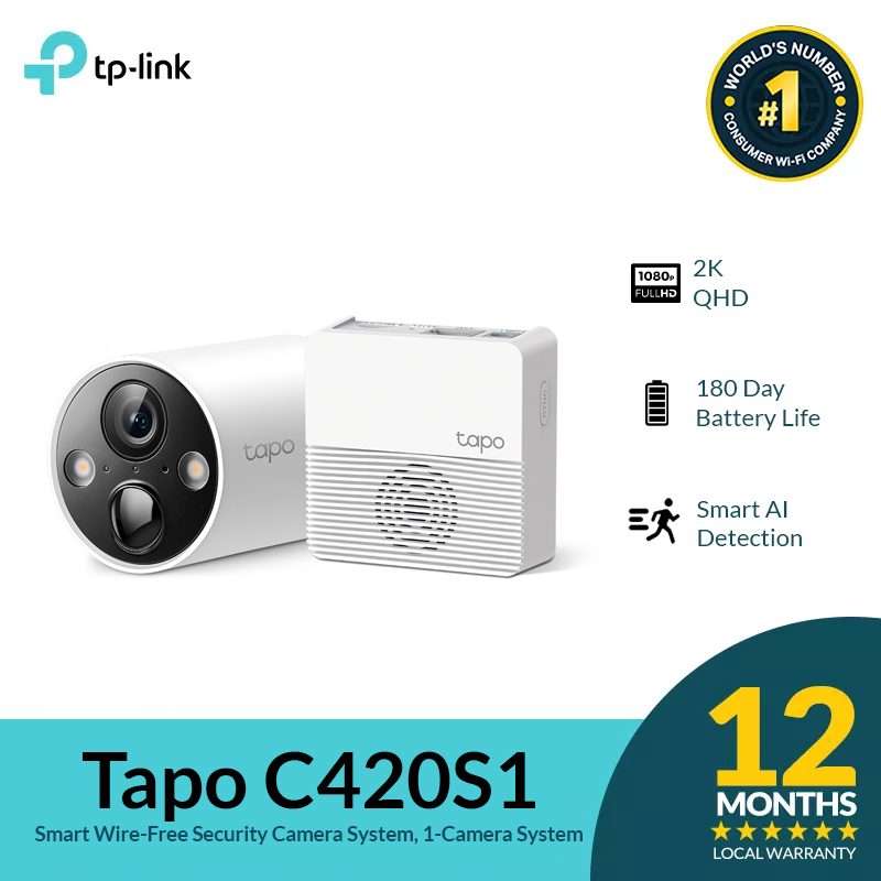 Tp-Link Tapo C420S1 || C420S2 Smart Wire-Free Security Camera System 2K ...