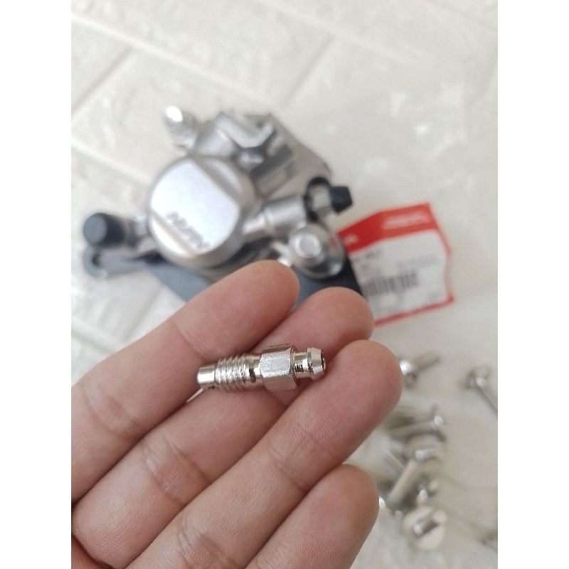 CNC Stainless Bleeder bolt glossy & sharp for Honda mc ⭕️ Note Each
