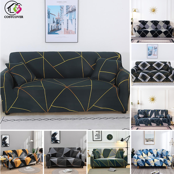 [PH+COD] 1/2/3/4 Seater Sofa Cover L Shape Stretchable Sofa Bed Cover