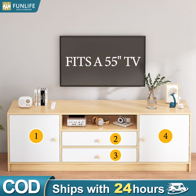 【Fit for 55"TV】TV Rack Furniture 120/140 cm TV Stand Media
