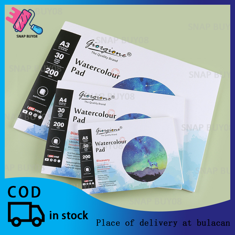 SNAP BUY08 200gsm A3 A4 A5 Watercolor book Watercolor Gouache